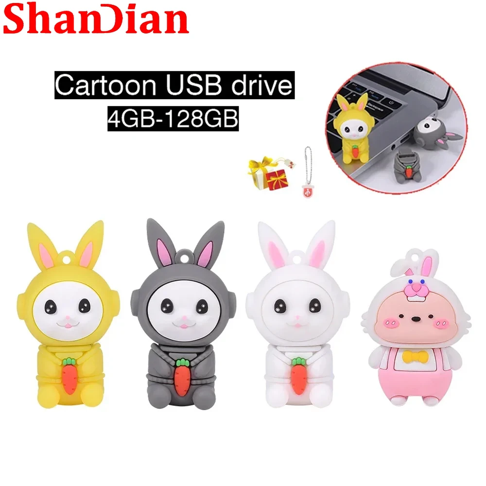 SHANDIAN USB 2.0 Flash Drive 64GB Cartoon Rabbit High Speed Pen Drive with Keychain Business Gift Memory Stick 32GB USB Drive
SHANDIAN USB 2.0 Flash Drive 64GB Cartoon Rabbit High Speed Pen Drive with Keychain Business Gift Memory Stick 32GB USB Drive