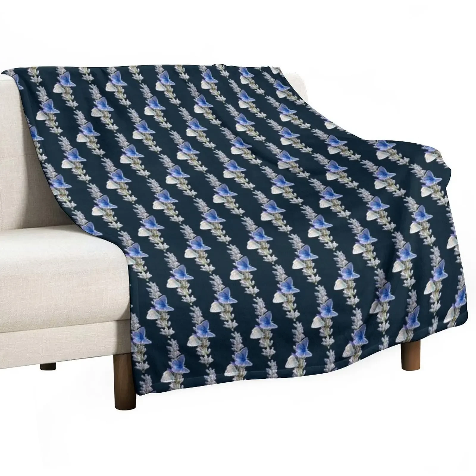 

Gift idea blue butterflies on lavender Throw Blanket Softest Soft Blankets