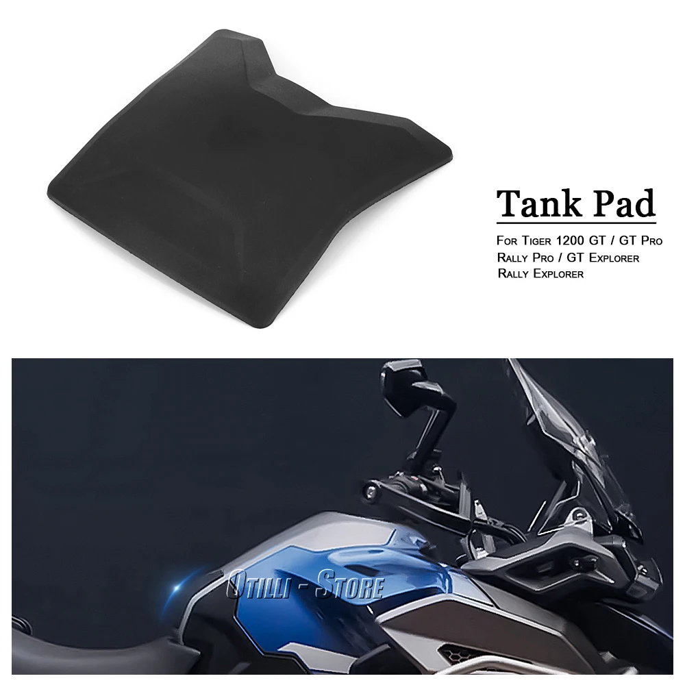 

For Tiger 1200 GT TIGER 1200 GT Pro/Rally Pro/GT Explorer/Rally Explorer With Logo Motorcycle Black Tank Pad Tankpad Protector