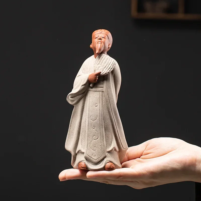 Three Kingdoms Period Zhuge Liang Ceramic statue Zisha handmade sculpture Home decor vintage figure statue Tea set decoration
Three Kingdoms Period Zhuge Liang Ceramic statue Zisha handmade sculpture Home decor vintage figure statue Tea set decoration