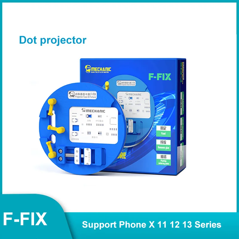 

MECHANIC F-FIX Dot Projector Face ID Fixture Chip IC Fixing Fixture Tin Planting Degumming Clamp for X-13Promax Repair Platform