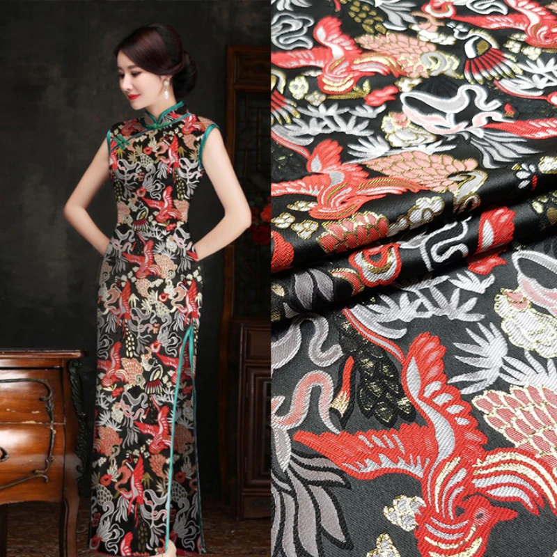 Jacquard Brocade Yarn-dyed Fabric Chinese Style Phoenix Pattern Dress Cheongsam Material Brand Fashion Design Fabrics by Meter
Jacquard Brocade Yarn-dyed Fabric Chinese Style Phoenix Pattern Dress Cheongsam Material Brand Fashion Design Fabrics by Meter