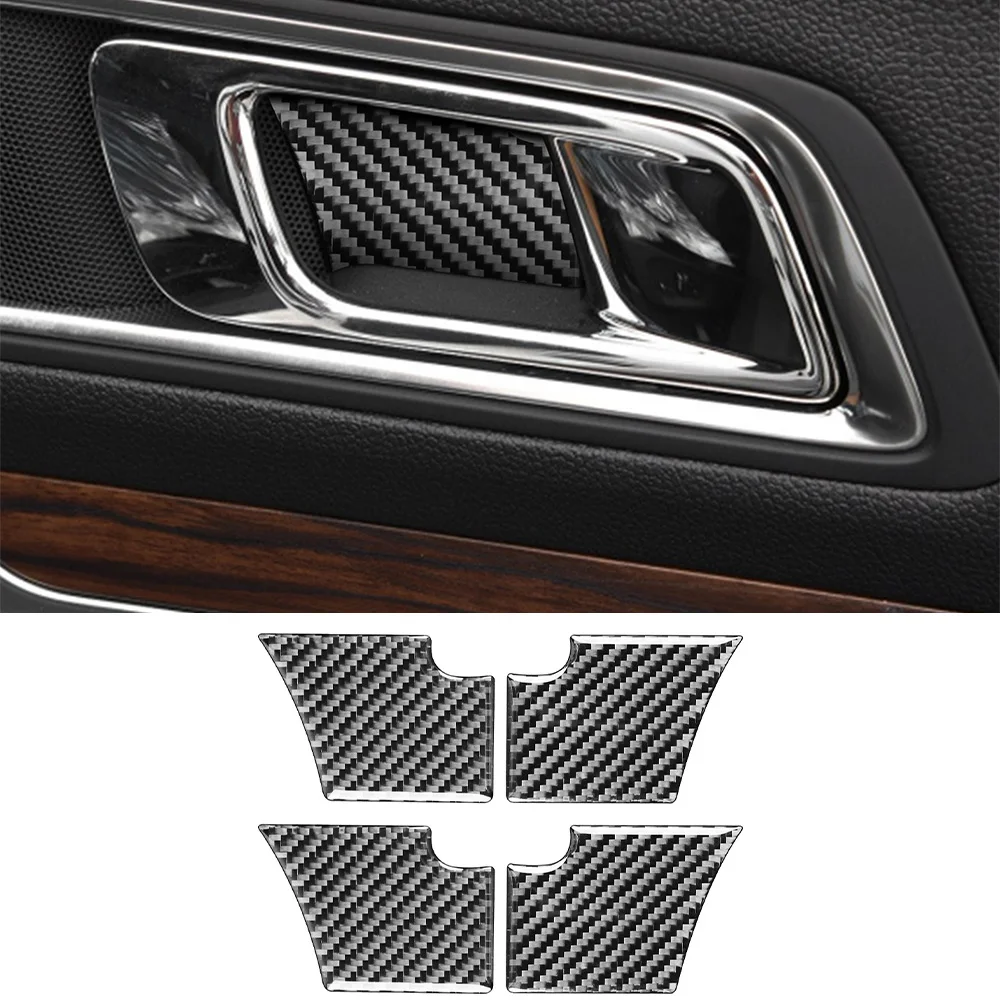 

Внутренняя дверь чаша декоративная крышка отделка наклейка для Ford Explorer 2013 2014 2015-2016 аксессуары для интерьера автомобиля углеродное волокно