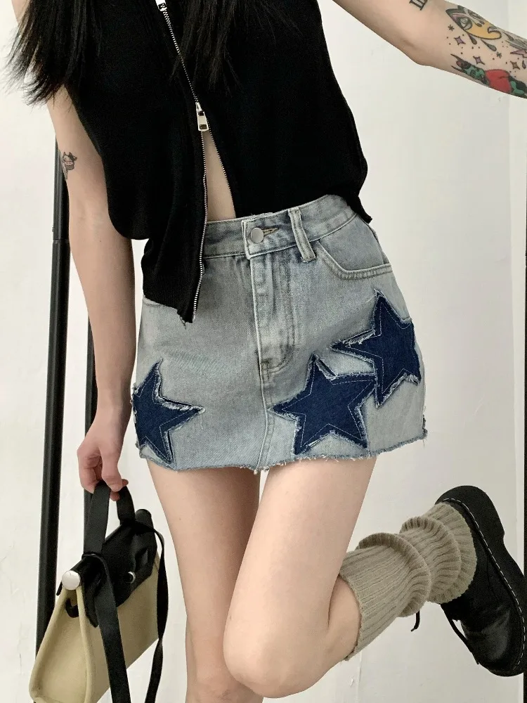 Blue Denim Skirts for Women 2023 New Fashion Spring Vintage Patchwork Mini Skirt Chic Streetwear Low Waist Jean Skirt
Blue Denim Skirts for Women 2023 New Fashion Spring Vintage Patchwork Mini Skirt Chic Streetwear Low Waist Jean Skirt