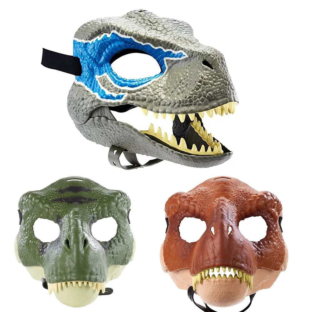 

Маска динозавра ужасная, маска динозавра, головной убор для взрослых, детей, вечеринки, косплей, открытый рот, латексная маска динозавра, Рождественский подарок