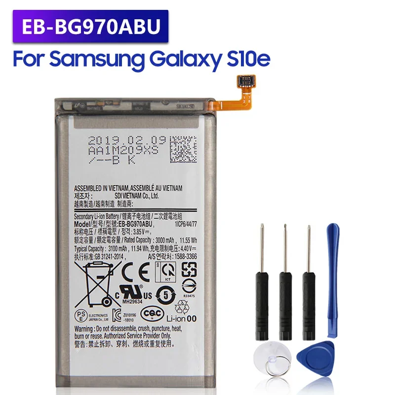 

Replacement Battery EB-BG970ABU For Samsung Galaxy S10e SM-G9700 S10E S10 E Rechargeable Phone Battery 3100mAh