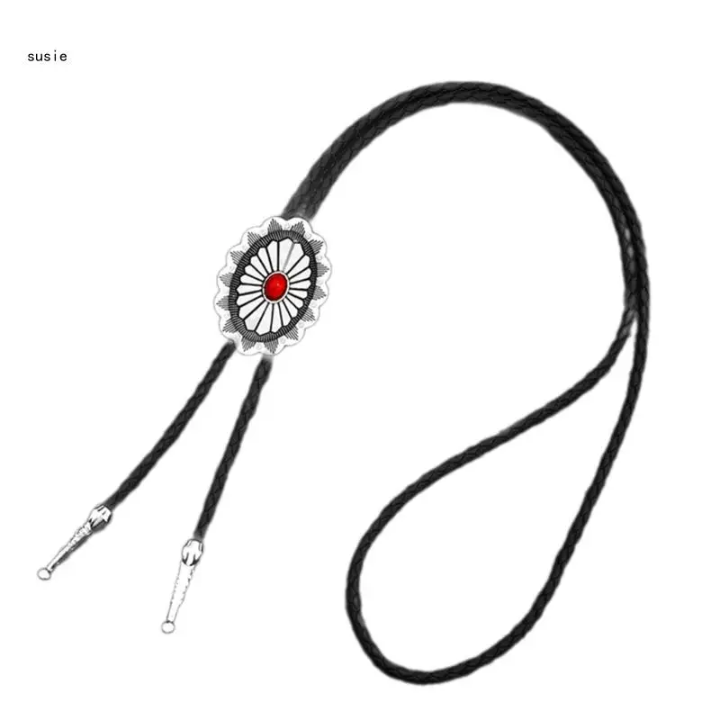 

X7YA Delicate Celts Bolo Tie Cowboy Punk Necktie Western Bola Tie Metal Charm Bolo Tie Cowboy for Shirt Jeans