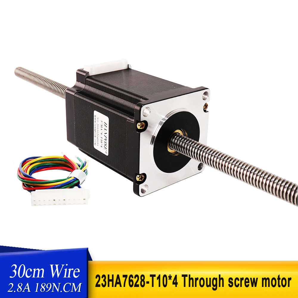 

57 through trapezoid screw stepping motor 7628-T10 linear screw 200MM reciprocating motion 23HA5628-T10 Used for robots motor