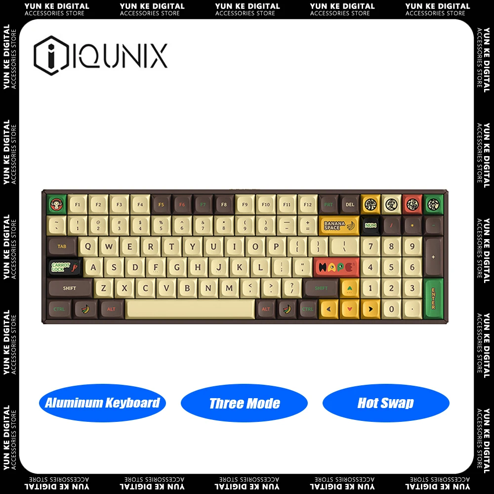 IQUNIX F97 Wireless Mechanical Keyboard Three Mode Aluminum Kits Hot Swap Gaming Keyboard Pc Gamer Mac Office RGB Ergonomics
IQUNIX F97 Wireless Mechanical Keyboard Three Mode Aluminum Kits Hot Swap Gaming Keyboard Pc Gamer Mac Office RGB Ergonomics