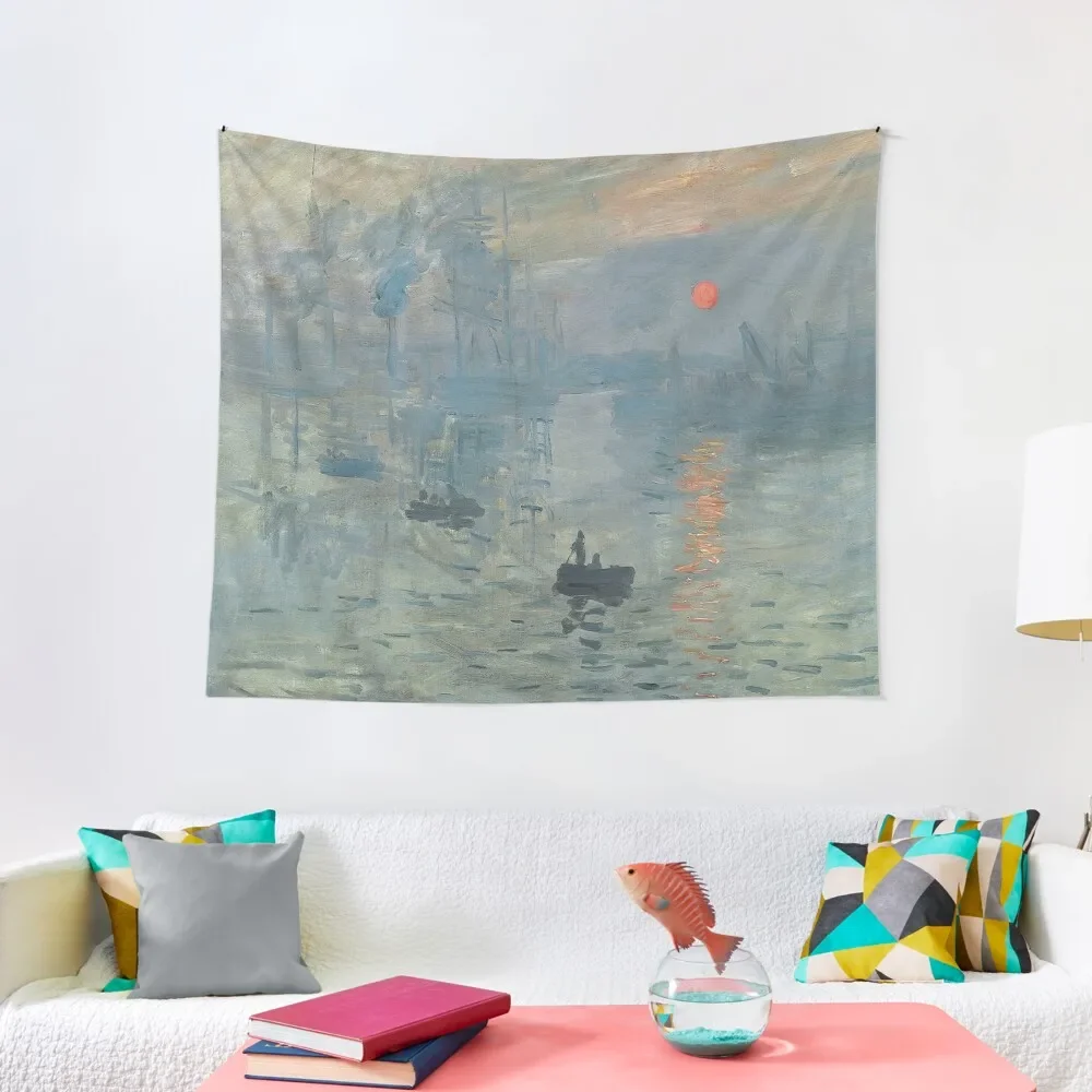 

Monet Impression Sunrise Fine Art Tapestry Decoration For Rooms Hanging Wall Funny Tapestry