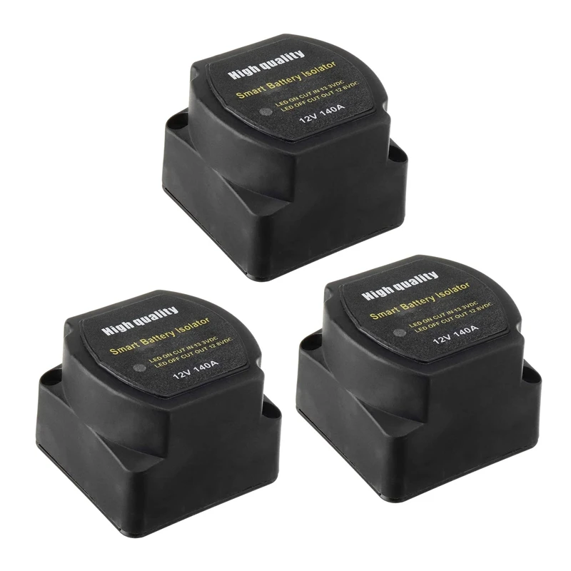 3X Dual Battery Smart Isolator 12V 140 Amp Voltage Sensitive Relay VSR Smart Switch
3X Dual Battery Smart Isolator 12V 140 Amp Voltage Sensitive Relay VSR Smart Switch
