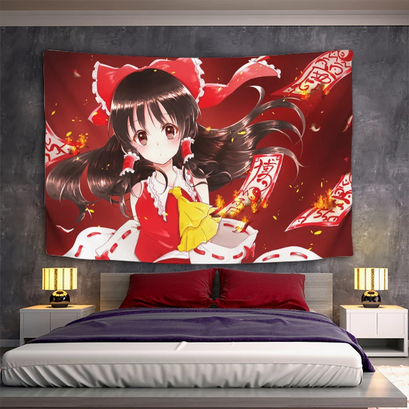 Настенный Гобелен на заказ с аниме Hakurei Reimu, украшение для комнаты в эстетике, домашний декор, симпатичные декоративные гобелены для спальни
Настенный Гобелен на заказ с аниме Hakurei Reimu, украшение для комнаты в эстетике, домашний декор, симпатичные декоративные гобелены для спальни