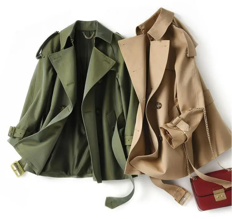 High Quality Elegant Green Trench Coat With Sashes Autumn Korean Epaulet Double Breasted Lapel Long Sleeve Casual Windbreaker
High Quality Elegant Green Trench Coat With Sashes Autumn Korean Epaulet Double Breasted Lapel Long Sleeve Casual Windbreaker