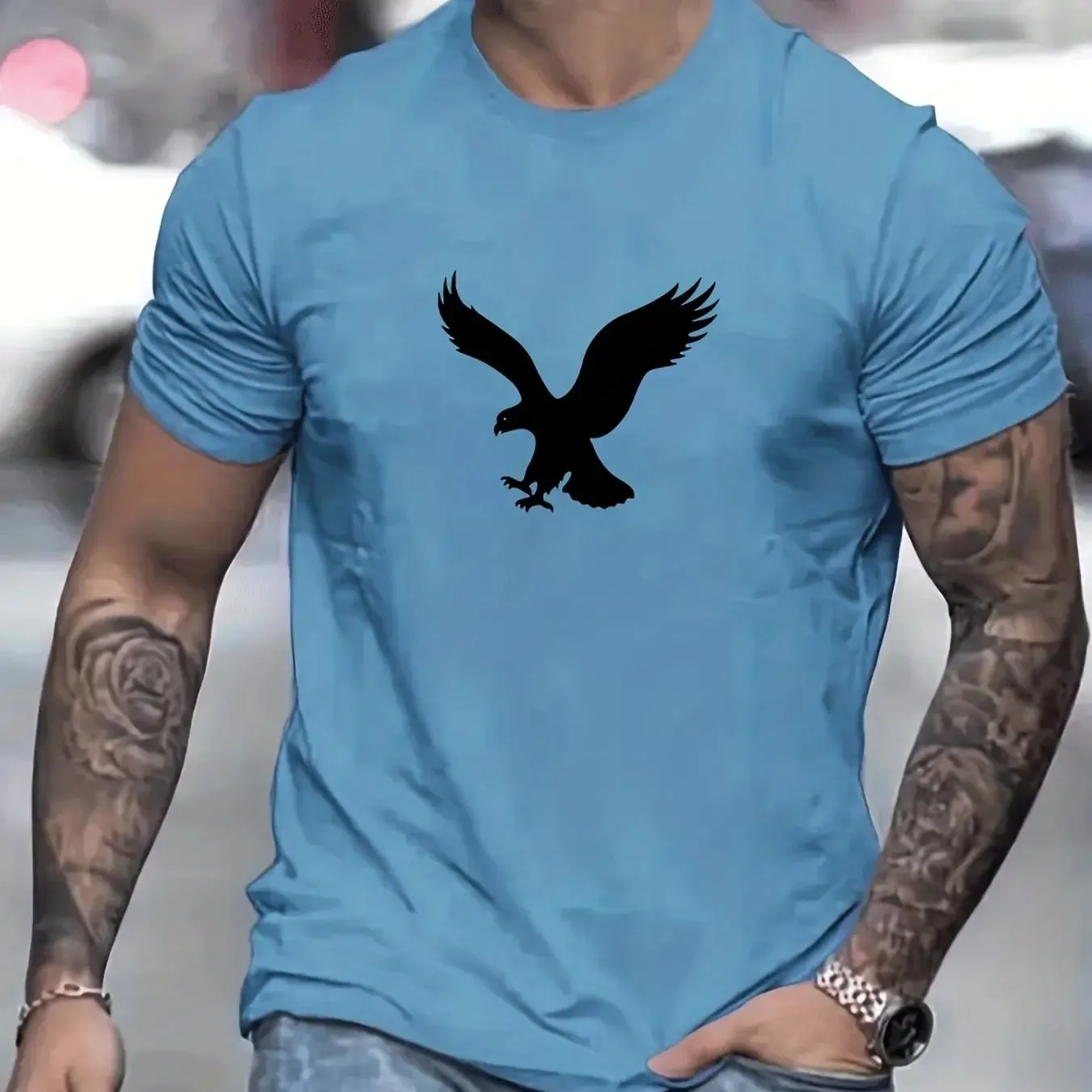Fashion Men's T-Shirt Eagles Printed Men's Tops Casual Street Short Sleeve Summer O-Neck T-Shirt For Men's Oversized Clothing
Fashion Men's T-Shirt Eagles Printed Men's Tops Casual Street Short Sleeve Summer O-Neck T-Shirt For Men's Oversized Clothing