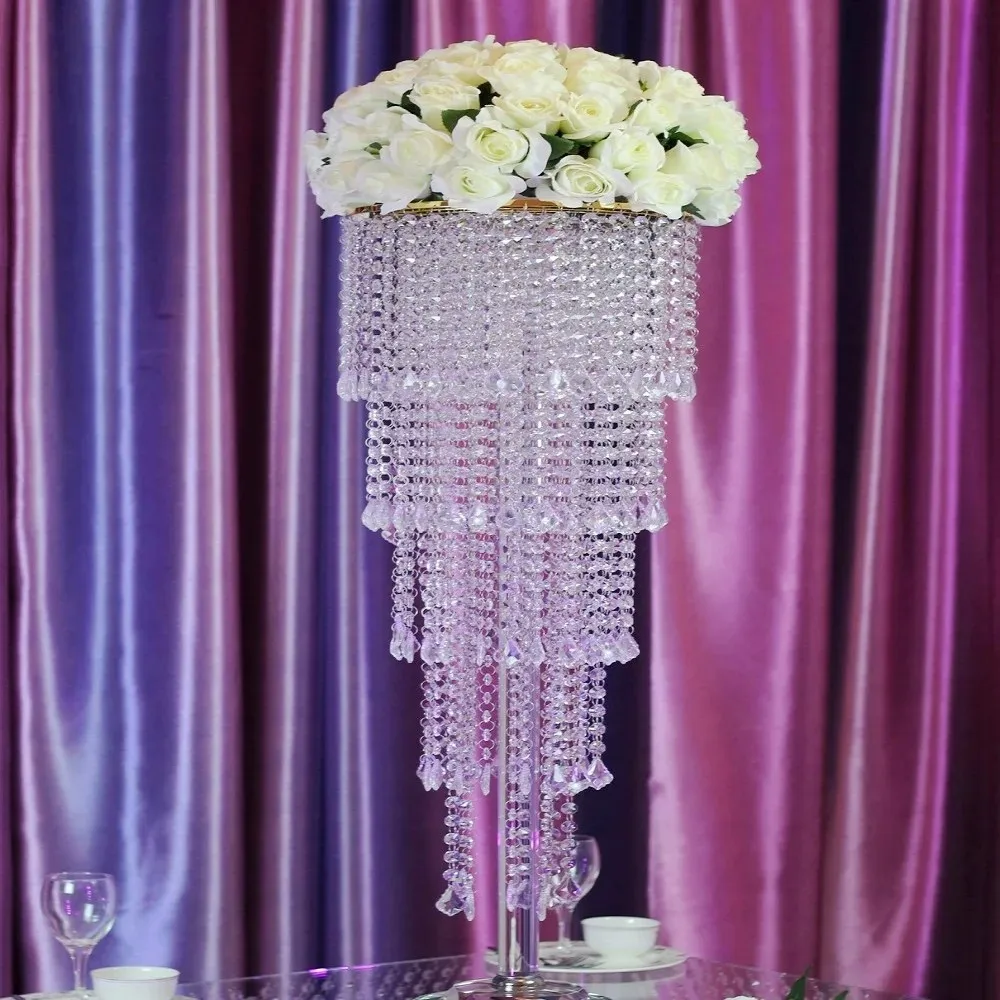 

Свадебное украшение, 2 шт., круглые кристаллы, акриловые цветы, искусственные украшения для дороги