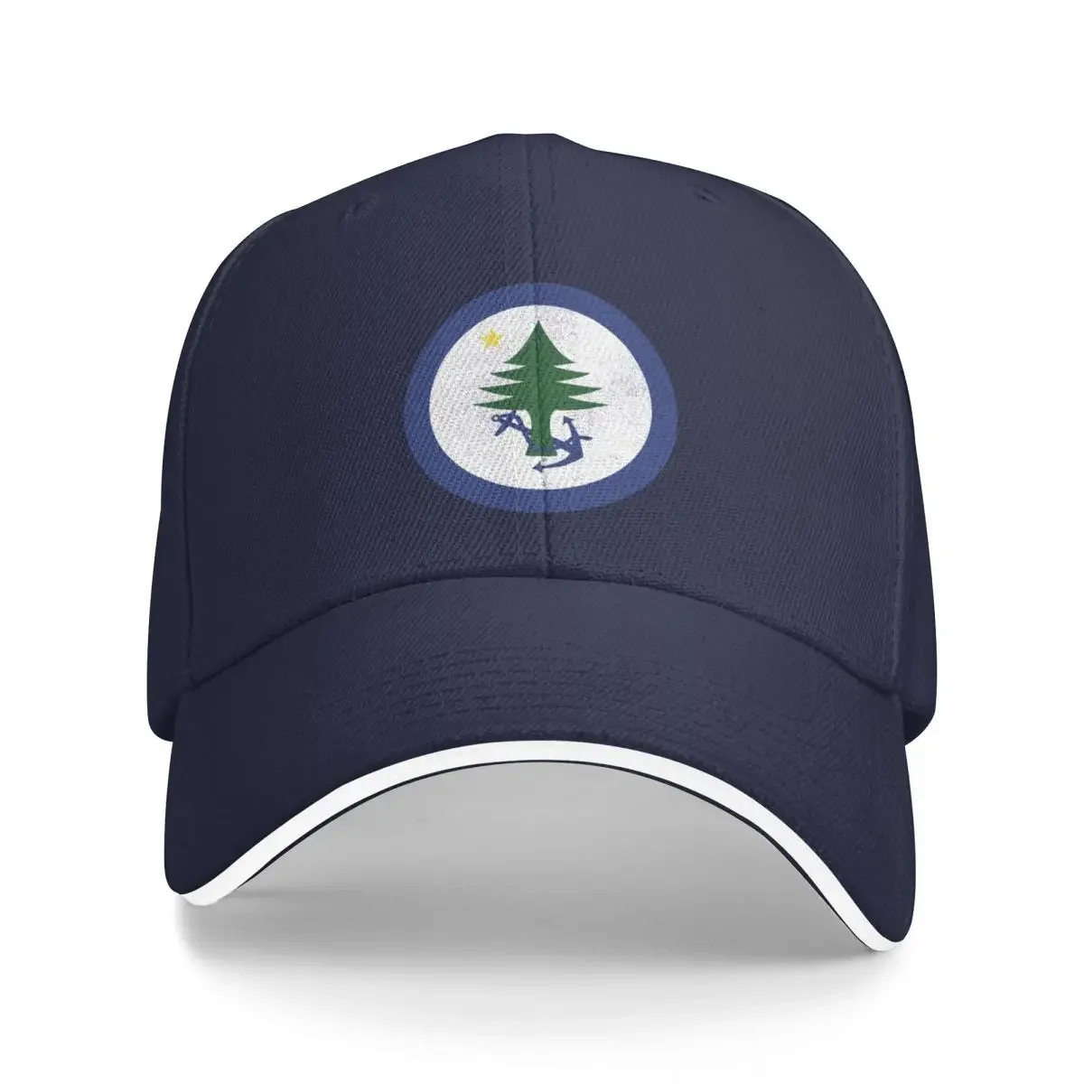 

Maine State flag Roundel [distressed] Cap Baseball Cap icon sun hat men cap Women's