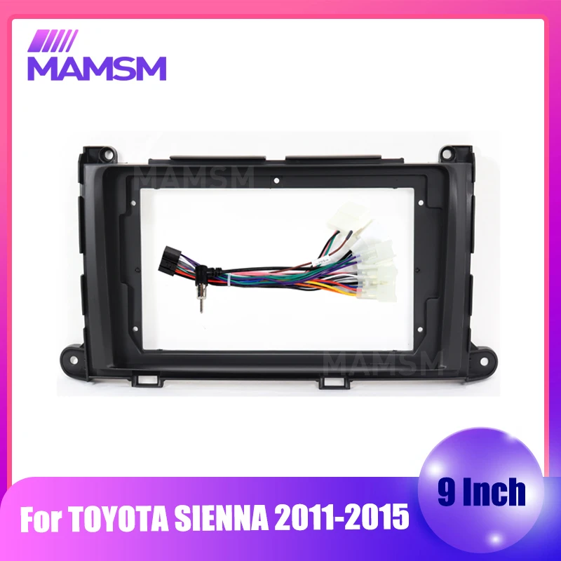 9-дюймовая Автомобильная радиоустановка для TOYOTA Sienna 2011-2015, двойная Din Автомобильная рамка, облицовки, аудио фитинги, набор для установки на приборную панель
9-дюймовая Автомобильная радиоустановка для TOYOTA Sienna 2011-2015, двойная Din Автомобильная рамка, облицовки, аудио фитинги, набор для установки на приборную панель