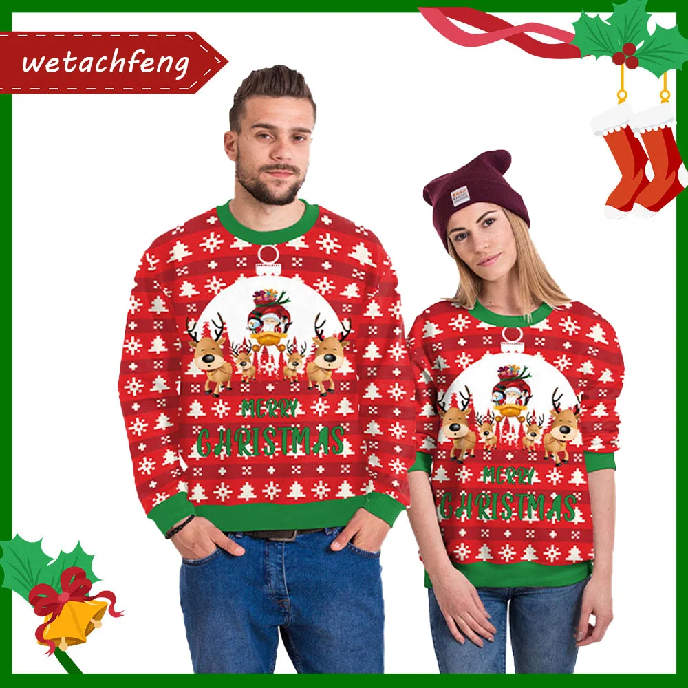 Свитер Рождественский для мужчин и женщин, милый Рождественский свитер с рисунком Санта-Клауса, парный наряд для вечеринки, забавные пуловеры на Рождество, Осень-зима
Свитер Рождественский для мужчин и женщин, милый Рождественский свитер с рисунком Санта-Клауса, парный наряд для вечеринки, забавные пуловеры на Рождество, Осень-зима