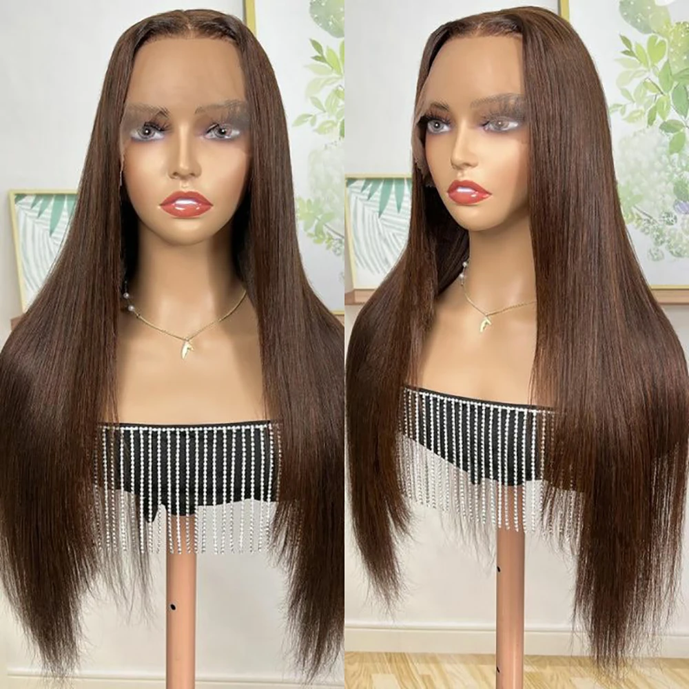 Chocolate Brown Lace Front Human Hair Wigs For Women Bone Straight 13x4 13X6 Lace Frontal Wig Brown Colored Remy Glueless Wig
Chocolate Brown Lace Front Human Hair Wigs For Women Bone Straight 13x4 13X6 Lace Frontal Wig Brown Colored Remy Glueless Wig
