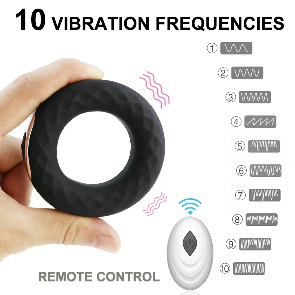 Remote Control Cock Ring Vibrator for Men Remote Control Penis Rings Delay Ejaculation Erection Masturbator Sex Toys for Male Remote Control Cock Ring Vibrator for Men Remote Control Penis Rings Delay Ejaculation Erection Masturbator Sex Toys for Male