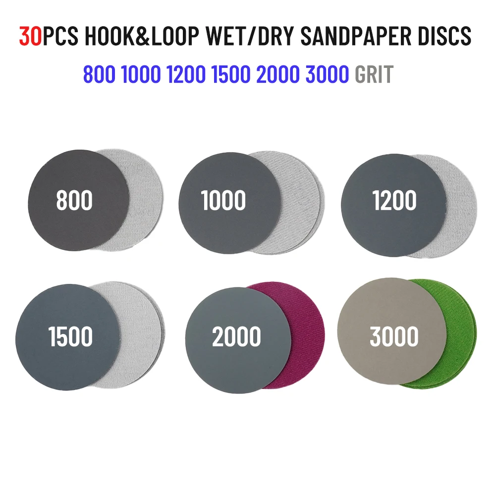 30pcs 3in/75mm Dry & Wet Sanding Discs Grit 800 1000 1200 1500 2000 3000Grit Sanding Discs Round Sandpaper Disk Sanding Sheet
30pcs 3in/75mm Dry & Wet Sanding Discs Grit 800 1000 1200 1500 2000 3000Grit Sanding Discs Round Sandpaper Disk Sanding Sheet