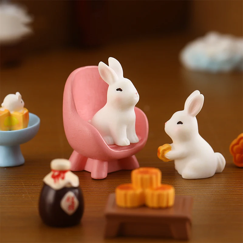 Resin Mid-Autumn Festival Bunny Decoration Crafts Gardening Accessories Cartoon Jade Rabbit Mooncake Micro Landscape
Resin Mid-Autumn Festival Bunny Decoration Crafts Gardening Accessories Cartoon Jade Rabbit Mooncake Micro Landscape