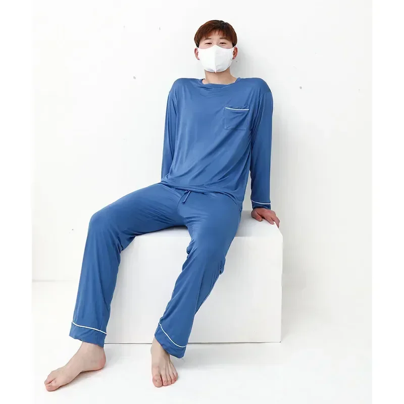 Male Modal Lounge For Color Casual Sets PCS Sleepwear Plus Long Loose Men's Pajamas Wear Size Solid Homewear Sleeve 2
Male Modal Lounge For Color Casual Sets PCS Sleepwear Plus Long Loose Men's Pajamas Wear Size Solid Homewear Sleeve 2