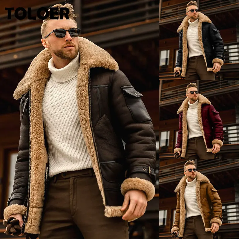 Fashion Jacket Men Vintage Thicken Coat Mens Zipper Artificial Fur Collar Jacket Long Sleeve Padded Leather Jacket Plus Size 5XL
Fashion Jacket Men Vintage Thicken Coat Mens Zipper Artificial Fur Collar Jacket Long Sleeve Padded Leather Jacket Plus Size 5XL