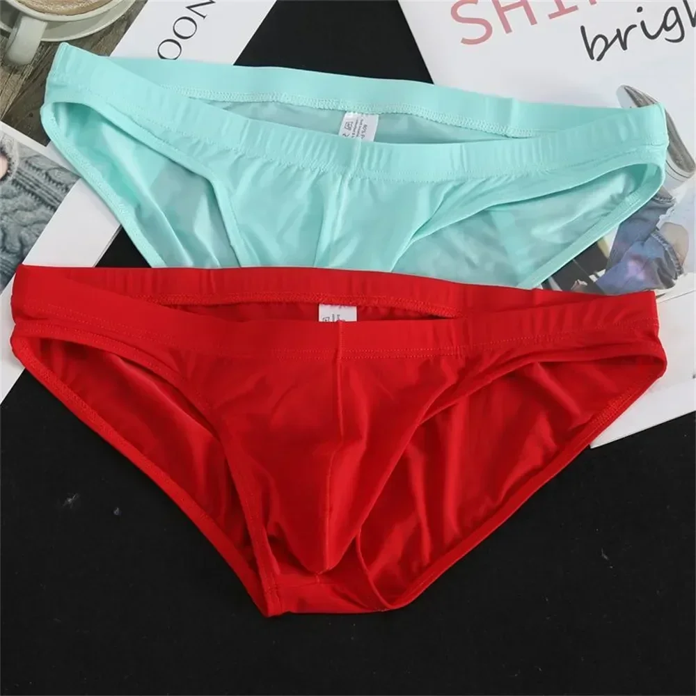 Panties Solid Ice Quick-dry Silk Color Sport Breathable Underwear Male Waist Men's 2pcs Briefs Low Transparent Shorts Underpants
Panties Solid Ice Quick-dry Silk Color Sport Breathable Underwear Male Waist Men's 2pcs Briefs Low Transparent Shorts Underpants