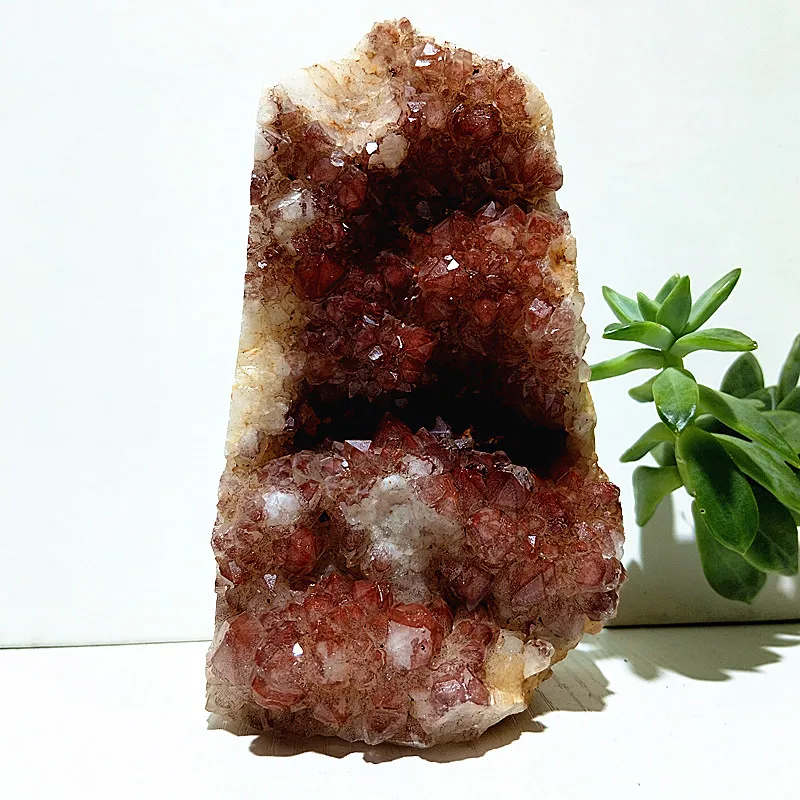 

Natural The Red crystal Tower Stone Druzy Wand Point Meditation Spiritual Healing Crystals Feng Shui Room Decortion