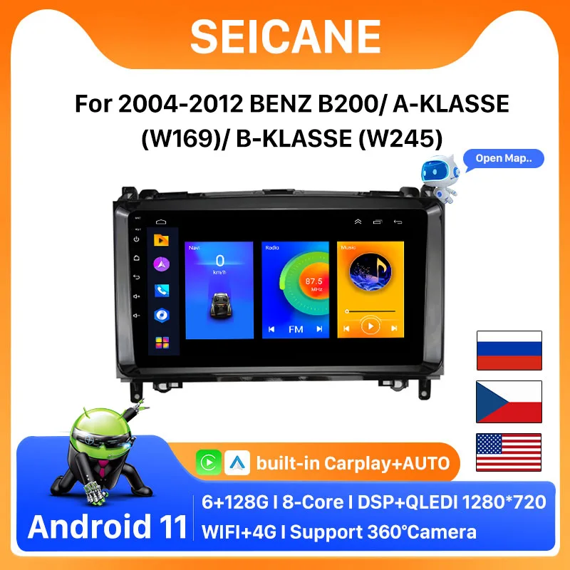 6GB 128GB Android 12 2 Din 9 Inch Car Radio For 2004 2005 2006-2012 BENZ B200/ A-KLASSE (W169)/ B-KLASSE (W245)Radio GPS Navi
6GB 128GB Android 12 2 Din 9 Inch Car Radio For 2004 2005 2006-2012 BENZ B200/ A-KLASSE (W169)/ B-KLASSE (W245)Radio GPS Navi