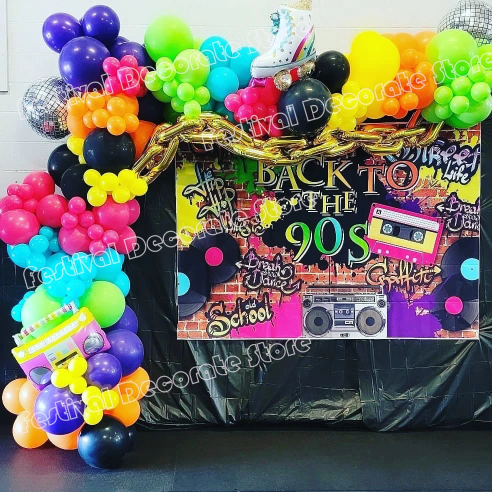 Back to 80s 90s Theme Balloon Garland 4D Disco Radio Foil Balloon for Wedding Birthday Party Decoration Hip Hop Rock Photo Prop
Back to 80s 90s Theme Balloon Garland 4D Disco Radio Foil Balloon for Wedding Birthday Party Decoration Hip Hop Rock Photo Prop