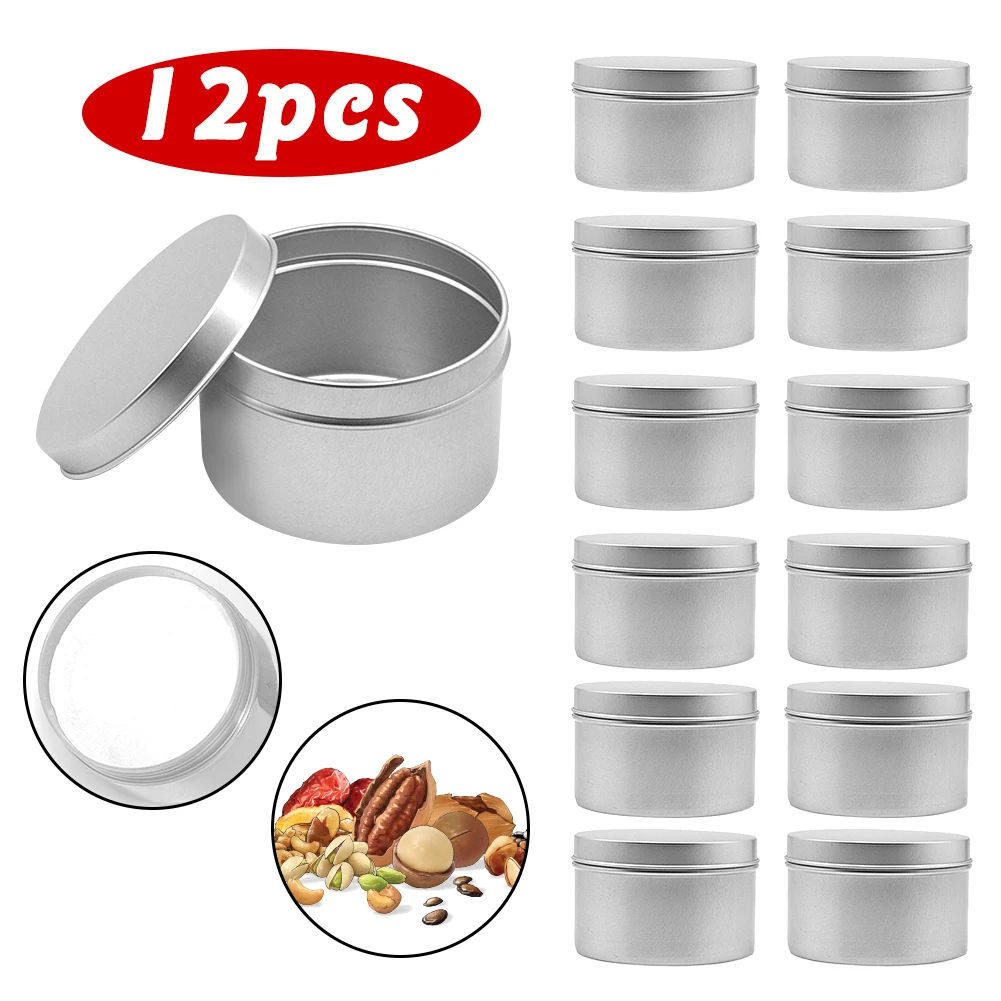 12pcs Pack 220ml Small Round Tin Box Metal Can Jewelry Container Aluminum Case w/Lid Handmade Candle DIY Accessories
12pcs Pack 220ml Small Round Tin Box Metal Can Jewelry Container Aluminum Case w/Lid Handmade Candle DIY Accessories