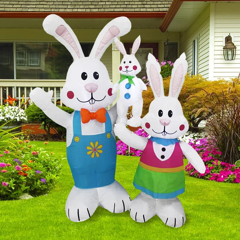 120 CM Inflatable Easter Bunny Family Easter Inflatable Decoration Built-in LED Blow Up Inflatables Holiday Party Garden Decor
120 CM Inflatable Easter Bunny Family Easter Inflatable Decoration Built-in LED Blow Up Inflatables Holiday Party Garden Decor