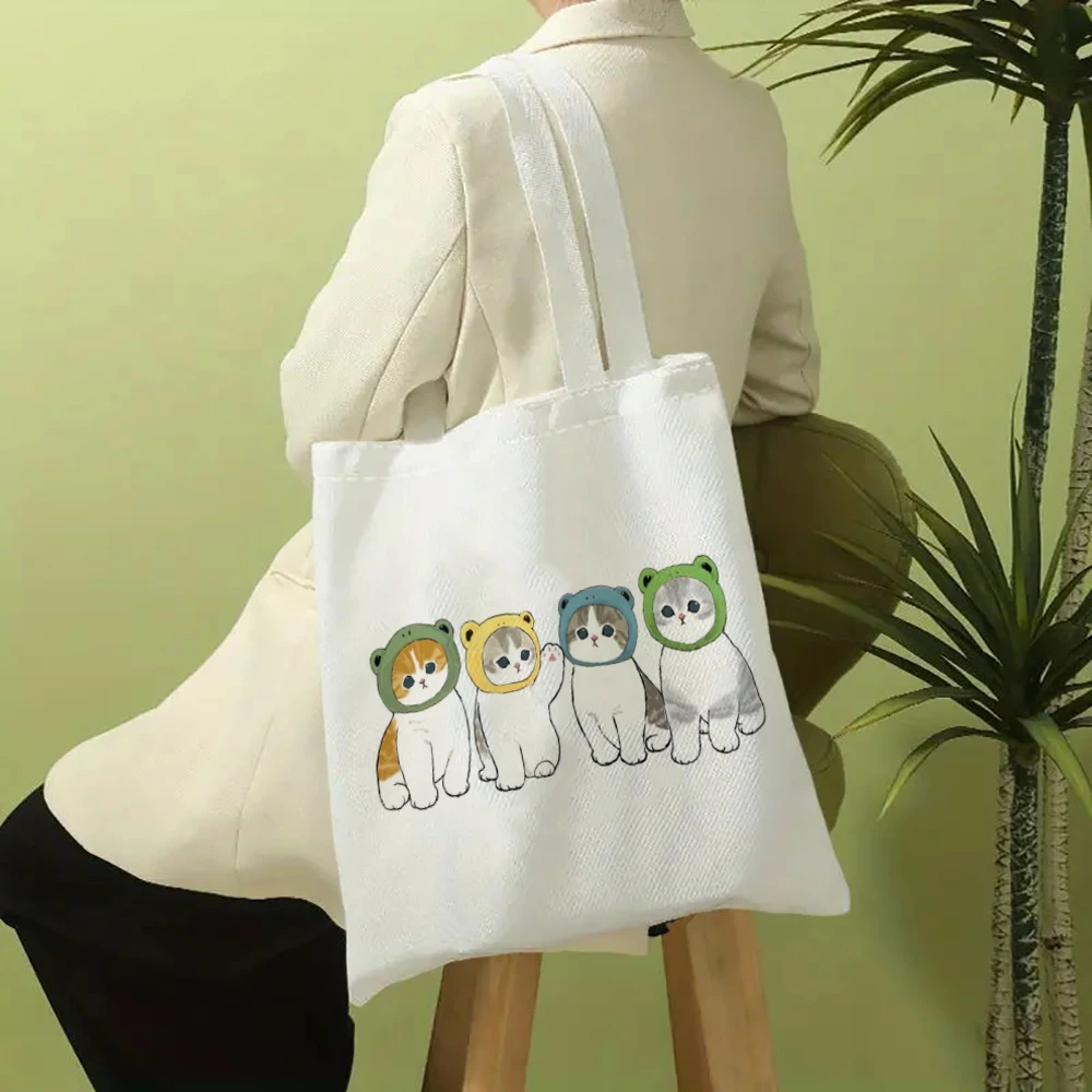 Cute Cat Canvas Shoulder Bag - Harajuku Style 8 S670b76f14e7c4a0385f24d526f2f1d54Z