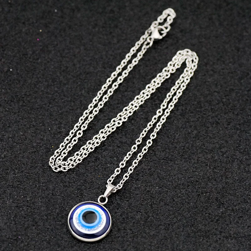 1PC Silver Türkiye Blue Eye Stainless Steel Pendant Necklace Evil Eyes Amulet Necklaces
1PC Silver Türkiye Blue Eye Stainless Steel Pendant Necklace Evil Eyes Amulet Necklaces