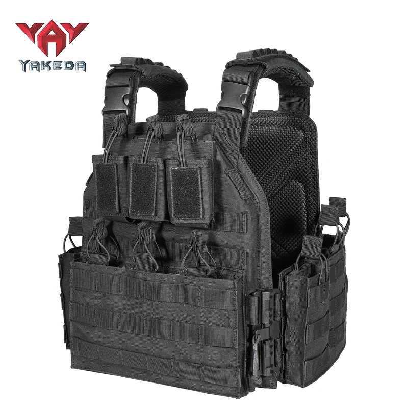 

YAKEDA Police Police Military Outdoor Hunting CS Game Equipment Quick-release Gun Battle Field Black Multi-camera Tactical Vest