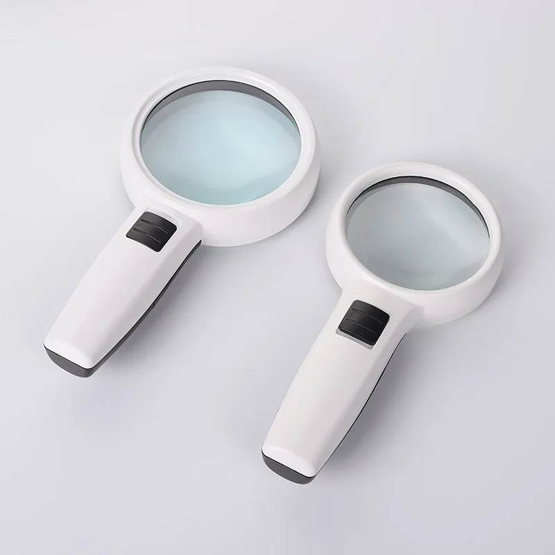 

Handheld 5X 10X Magnifier High-Definition Lenses with Led Lights for Elderly Reading and Maintenance High-Power Magnifying Glass