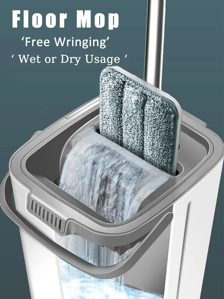 Squeeze Mop Bucket Floor Mop with Bucket 360 Rotating Hand Free Wringing Lazy Squeeze Mop Microfiber Pads Wet or Dry Usage
Squeeze Mop Bucket Floor Mop with Bucket 360 Rotating Hand Free Wringing Lazy Squeeze Mop Microfiber Pads Wet or Dry Usage