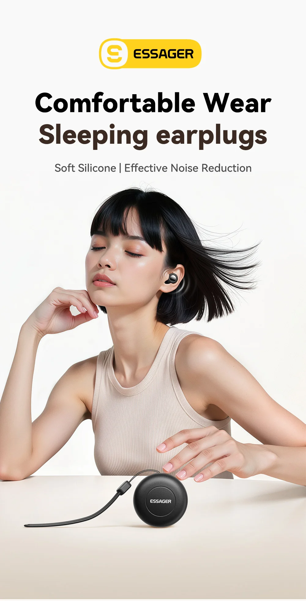 Essager Sleeping Earplugs 49dB Noise Cancelling Ear Plugs for Sleeping Concerts Work Plane Travel Waterproof Silicone Earplugs Essager Sleeping Earplugs 49dB Noise Cancelling Ear Plugs for Sleeping Concerts Work Plane Travel Waterproof Silicone Earplugs