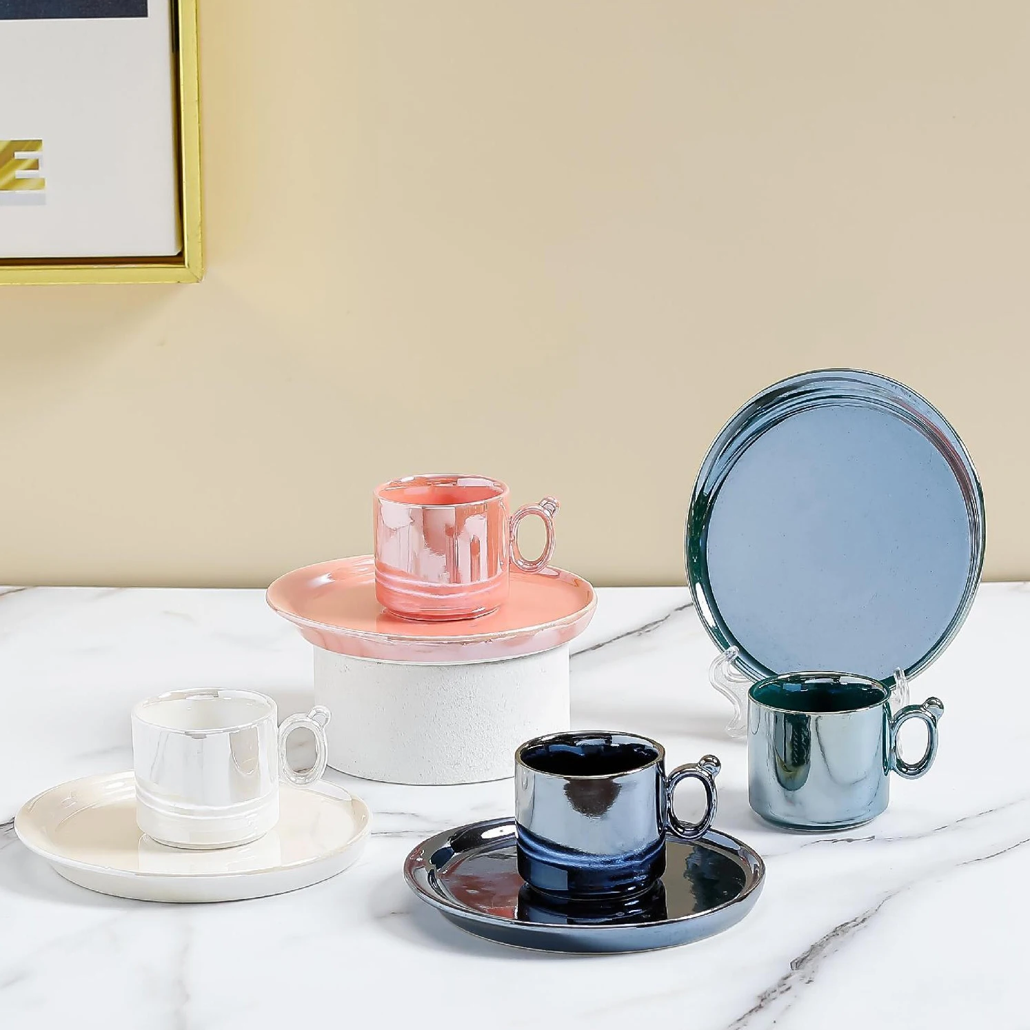 90Ml 6Pcs Of Box New Pearl Glaze Mug White Porcelain Mugs Ceramic Coffee Cup And Saucer Set
90Ml 6Pcs Of Box New Pearl Glaze Mug White Porcelain Mugs Ceramic Coffee Cup And Saucer Set
