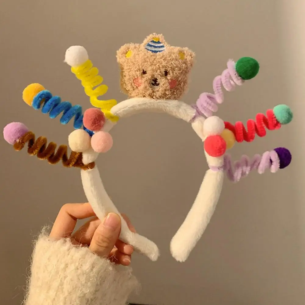Cute Cartoon Headband Colorful Cartoon Bear Hairband with Plush Ball Twist Bar Anti-slip Styling Tool for Photo Props Regular
Cute Cartoon Headband Colorful Cartoon Bear Hairband with Plush Ball Twist Bar Anti-slip Styling Tool for Photo Props Regular