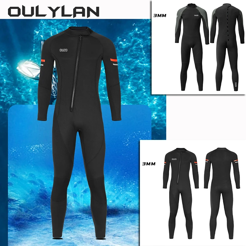 

Oulylan Neoprene 3mm Wetsuit Men Scuba Diving Suit Thermal Winter Warm Wetsuits Full Suit Swimming Surfing Kayaking Equipment