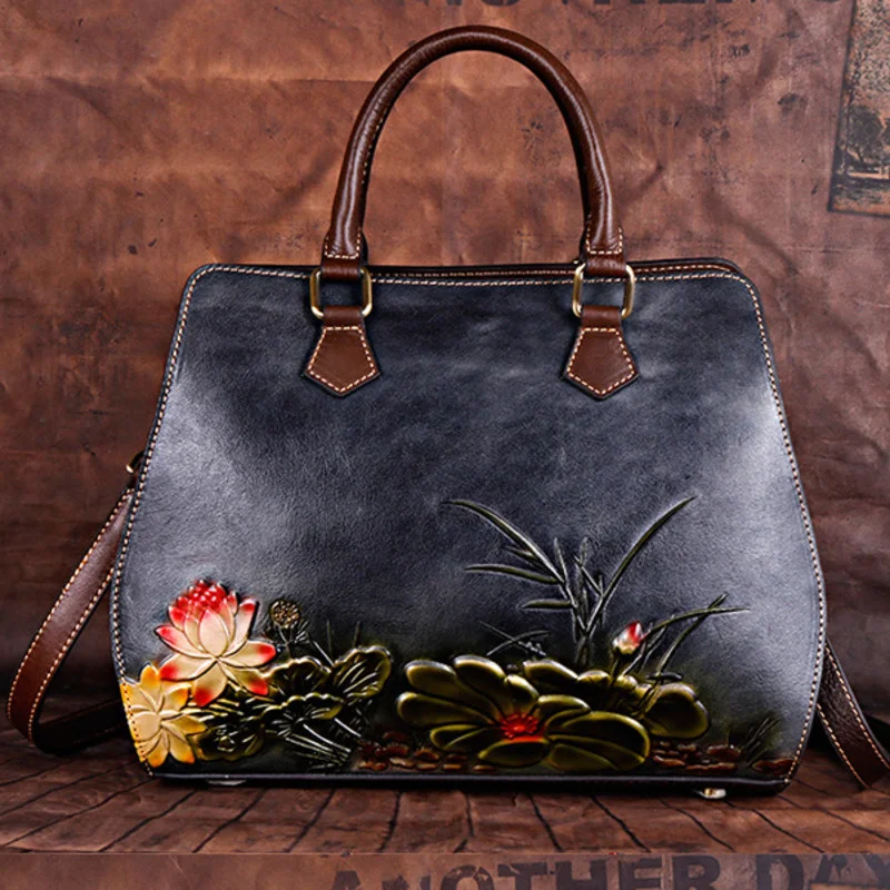 Retro Purses And Designer Handbags Women Genuine Leather Bag Handmade Embossing Shoulder Bags
Retro Purses And Designer Handbags Women Genuine Leather Bag Handmade Embossing Shoulder Bags