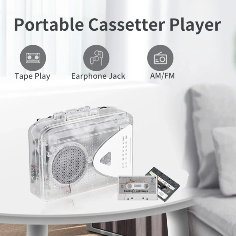 

Портативные кассетные плееры FM радио Walkman магнитофон встроенные внешние динамики конвертер кассеты 3,5 мм в MP3