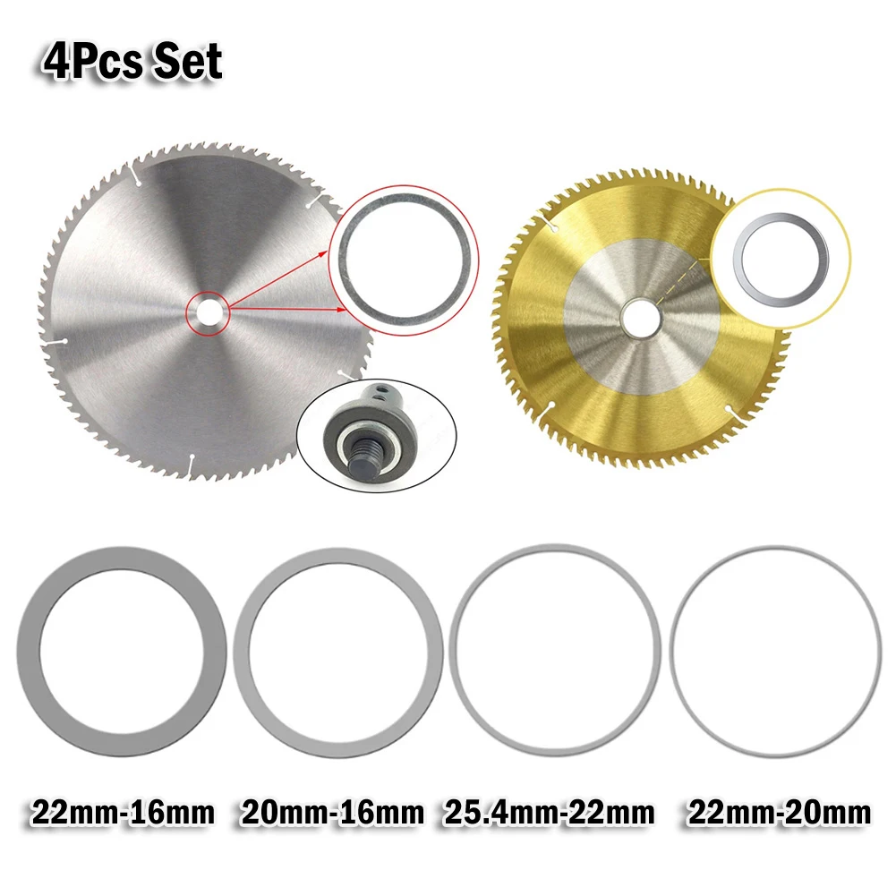 Circular Saw Ring Metal Reduction Ring Replacement Set Silver 4Pcs High Quality For Circular Saw Blade Brand New
Circular Saw Ring Metal Reduction Ring Replacement Set Silver 4Pcs High Quality For Circular Saw Blade Brand New