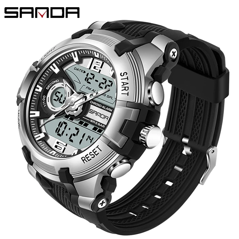 

SANDA Men's Military Watch G Style Brand Sports Watch LED Digital 50M Waterproof Watch S Shock Male Clock Relogio Masculino