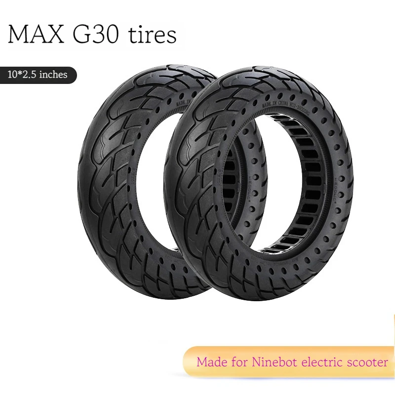 Шины для скутера 10*2,5 дюймов Max G30, противоударные сотовые шины, изготовленные из эластичной резины, аксессуары для электрического скутера Ninebot
Шины для скутера 10*2,5 дюймов Max G30, противоударные сотовые шины, изготовленные из эластичной резины, аксессуары для электрического скутера Ninebot