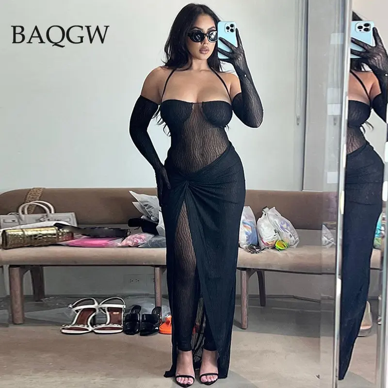 Mesh Transparent Three Piece Set Women Skirt Sexy Mesh Jumpsuit +Bandages Skirt+long Glove Autum 3 Piece Outfits Party BeachWear
Mesh Transparent Three Piece Set Women Skirt Sexy Mesh Jumpsuit +Bandages Skirt+long Glove Autum 3 Piece Outfits Party BeachWear