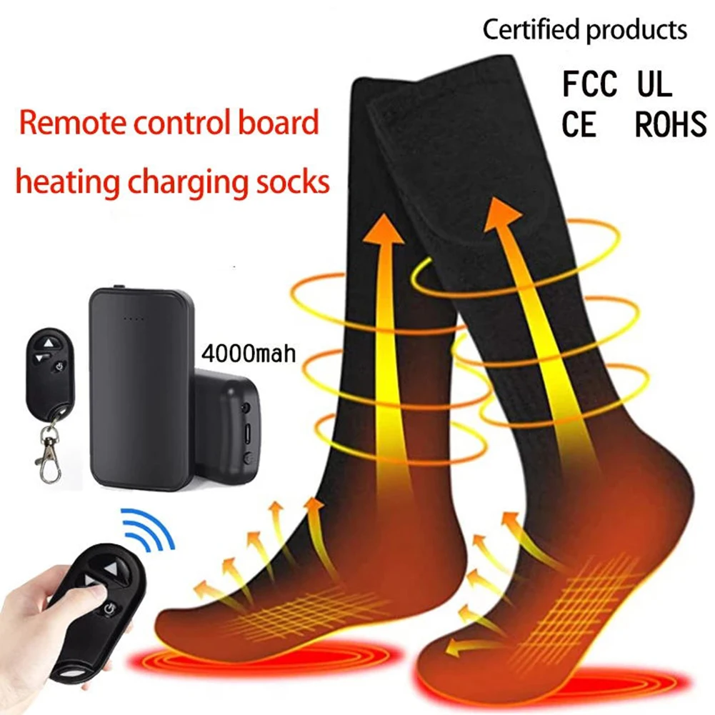 New Heated Socks Remote Control Electric Heating Socks 3 Heats Adjustment Rechargeable Thermal Winter Foot Warmer For Men Women
New Heated Socks Remote Control Electric Heating Socks 3 Heats Adjustment Rechargeable Thermal Winter Foot Warmer For Men Women